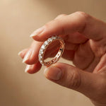 2.20 Ct Round Cut Milgrain Pavé Full Eternity Band Ring