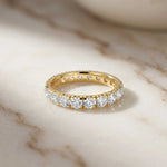 2.20 Ct Round Cut Milgrain Pavé Full Eternity Band Ring