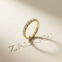 2.20 Ct Round Cut Milgrain Pavé Full Eternity Band Ring