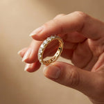 2.20 Ct Round Cut Milgrain Pavé Full Eternity Band Ring