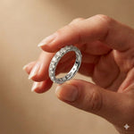 2.20 Ct Round Cut Milgrain Pavé Full Eternity Band Ring