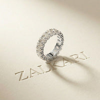 6.08 Ct Oval Full Eternity Prong Set Statement Band Ring