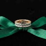 6.00 Ct Emerald Full Eternity U-Prong Band Ring