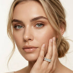 6.00 Ct Emerald Full Eternity U-Prong Band Ring