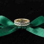 6.00 Ct Emerald Full Eternity U-Prong Band Ring