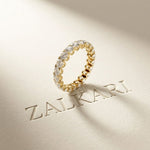 2.73 Ct Round Full Eternity Classic Prong Band Ring