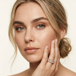 0.5 Ct Asscher Full Eternity Shared Prong Band Ring