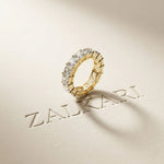 0.5 Ct Asscher Full Eternity Shared Prong Band Ring