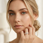 0.19 Ct Oval Cut Prong Set Slim Band Ring