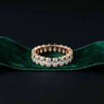 0.19 Ct Oval Cut Prong Set Slim Band Ring