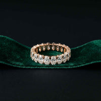 0.19 Ct Oval Cut Prong Set Slim Band Ring