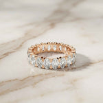 0.19 Ct Oval Cut Prong Set Slim Band Ring