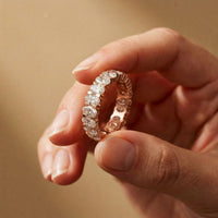 0.19 Ct Oval Cut Prong Set Slim Band Ring