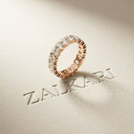 0.19 Ct Oval Cut Prong Set Slim Band Ring