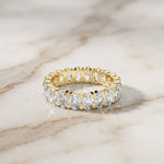 0.19 Ct Oval Cut Prong Set Slim Band Ring