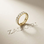 0.19 Ct Oval Cut Prong Set Slim Band Ring