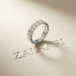 0.19 Ct Oval Cut Prong Set Slim Band Ring