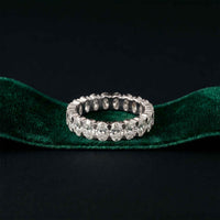0.19 Ct Oval Cut Prong Set Slim Band Ring