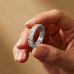 0.19 Ct Oval Cut Prong Set Slim Band Ring
