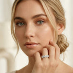 0.19 Ct Oval Cut Prong Set Slim Band Ring