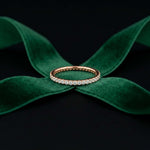 0.12 Ct Round Cut Full Eternity Slim Band Ring