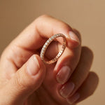 0.12 Ct Round Cut Full Eternity Slim Band Ring