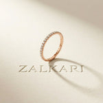 0.12 Ct Round Cut Full Eternity Slim Band Ring