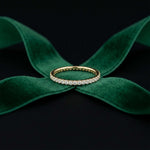 0.12 Ct Round Cut Full Eternity Slim Band Ring