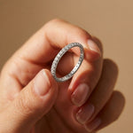 0.12 Ct Round Cut Full Eternity Slim Band Ring