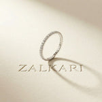 0.12 Ct Round Cut Full Eternity Slim Band Ring