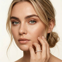 0.06 Ct Round Cut Full Eternity Bezel Set Band Ring