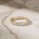 0.06 Ct Round Cut Full Eternity Bezel Set Band Ring