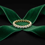 0.06 Ct Round Cut Full Eternity Bezel Set Band Ring