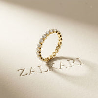0.06 Ct Round Cut Full Eternity Bezel Set Band Ring
