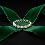 0.06 Ct Round Cut Full Eternity Bezel Set Band Ring