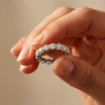 0.06 Ct Round Cut Full Eternity Bezel Set Band Ring