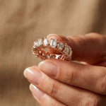 0.96 Ct Round Multi Stone Shared Prong Band Ring