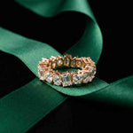 0.96 Ct Round Multi Stone Shared Prong Band Ring