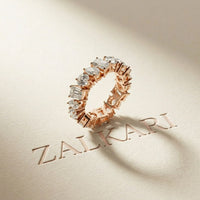 0.96 Ct Round Multi Stone Shared Prong Band Ring