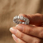 0.96 Ct Round Multi Stone Shared Prong Band Ring
