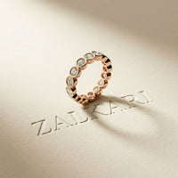 0.16 Ct Round Cut Bezel Set Minimal Band Ring