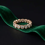 0.16 Ct Round Cut Bezel Set Minimal Band Ring