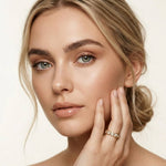 0.16 Ct Round Cut Bezel Set Minimal Band Ring