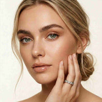 0.16 Ct Round Cut Bezel Set Minimal Band Ring