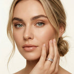 0.20 Ct Emerald Cut Bezel Set Sleek Band Ring