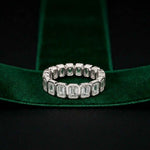 0.20 Ct Emerald Cut Bezel Set Sleek Band Ring