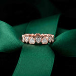 0.23 Ct Heart Cut Bezel Set Promise Ring for Women