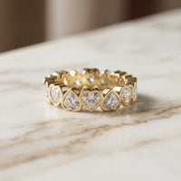 0.23 Ct Heart Cut Bezel Set Promise Ring for Women