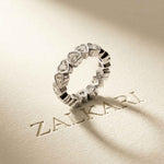 0.23 Ct Heart Cut Bezel Set Promise Ring for Women
