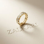 0.20 Ct Asscher Cut Full Bezel Sleek Band Ring